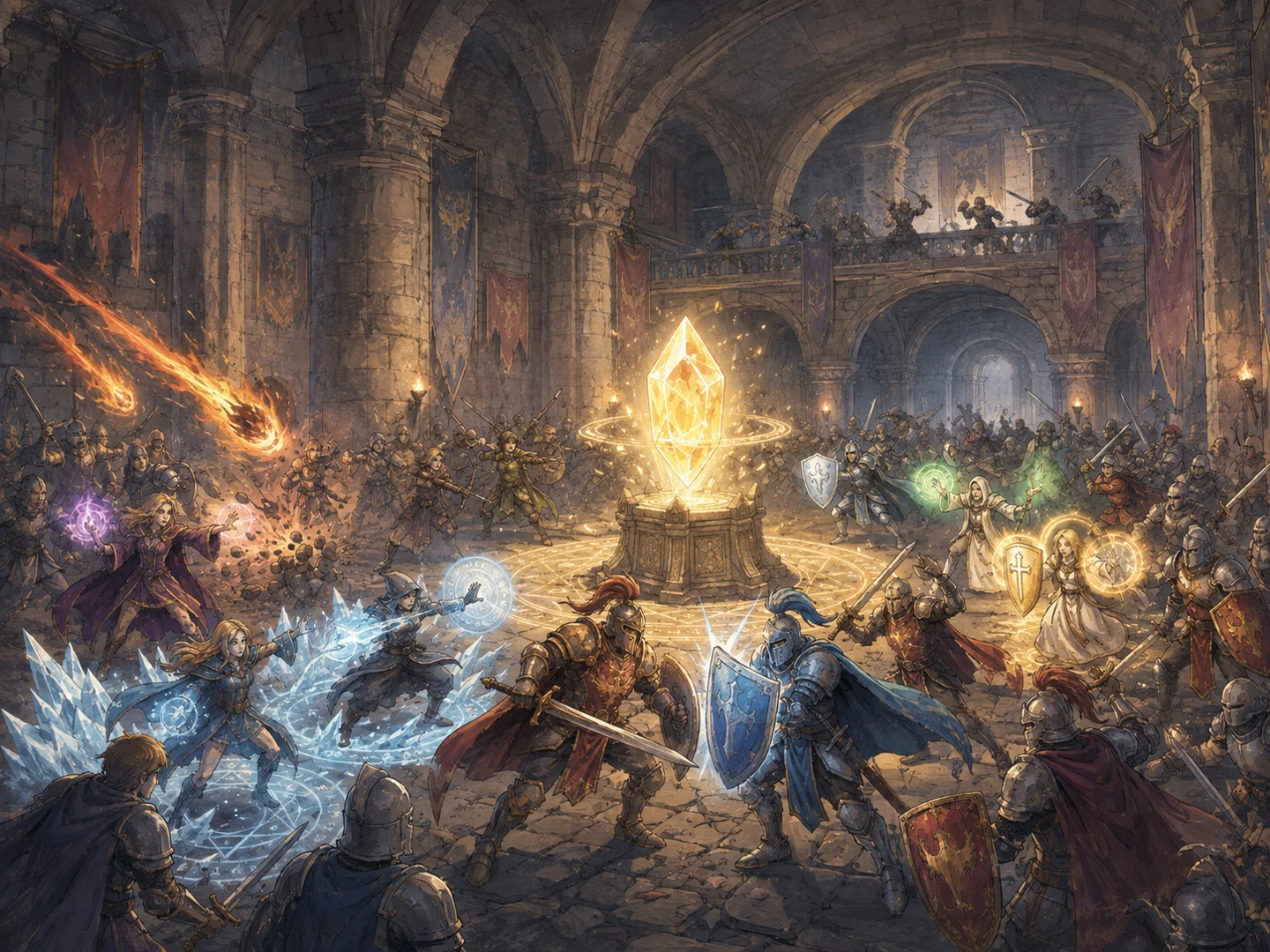 Batalla alrededor del Emperium, ilustración de Midgard Austral