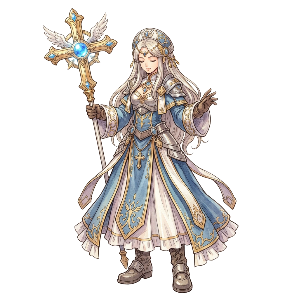 High Priestess Class Character Illustration